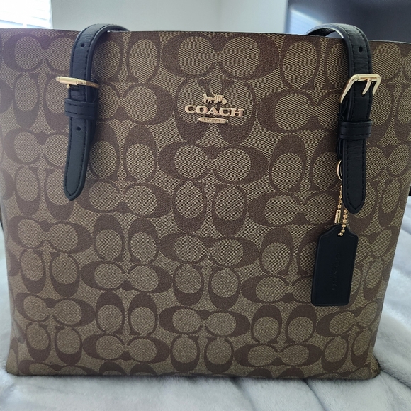 Coach Handbags - Coach Signature Brown Tote Bag